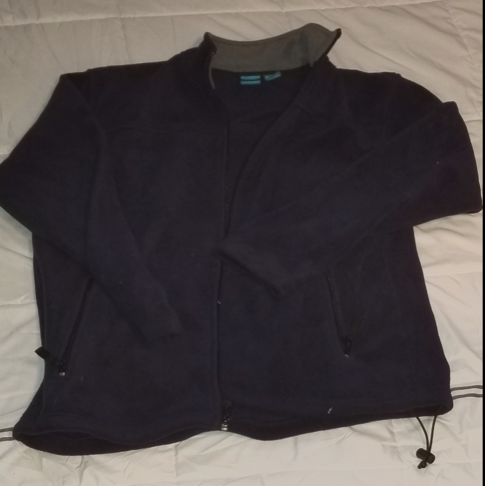 Navy blue fleece jacket